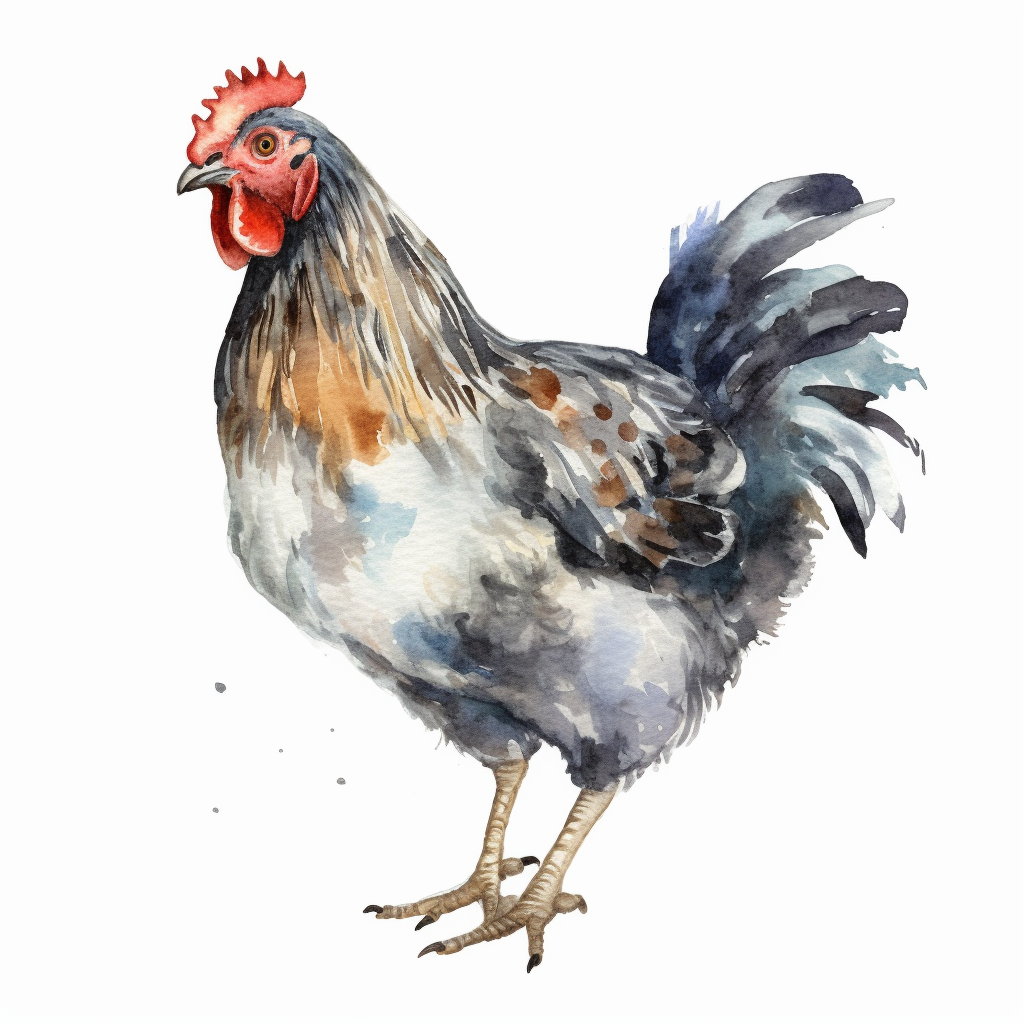 chicken clipart black and white