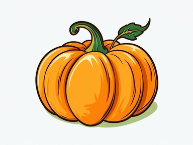 1 Pumpkin Clip art, Simplified,