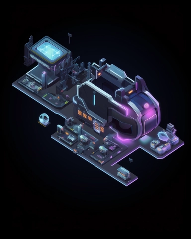 isometric perspective, game sprite, futuristic family spaceship, gaming asset, sci-fi, fun, creative, cartoon, clipart, hyper-detailed, black background,