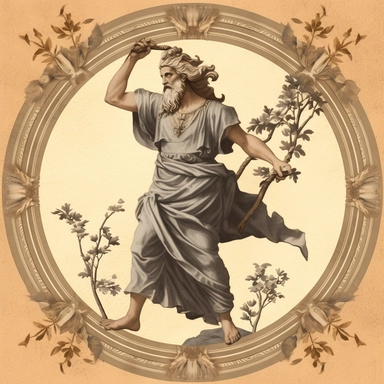 vintage style greek mythology figure clipart