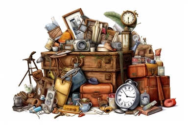 rummage+sale , highly detailed, isolated on white, clipart,