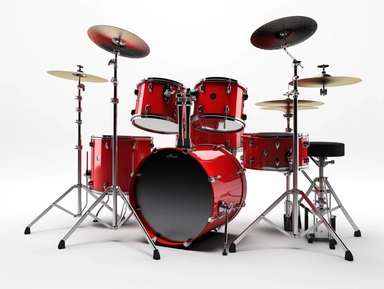 red sound clipping path free download 3d drum kit illustration, in the style of realistic painted still lifes, white background, aluminum, wide angle lens, ue5, light red and crimson, panel composition mastery