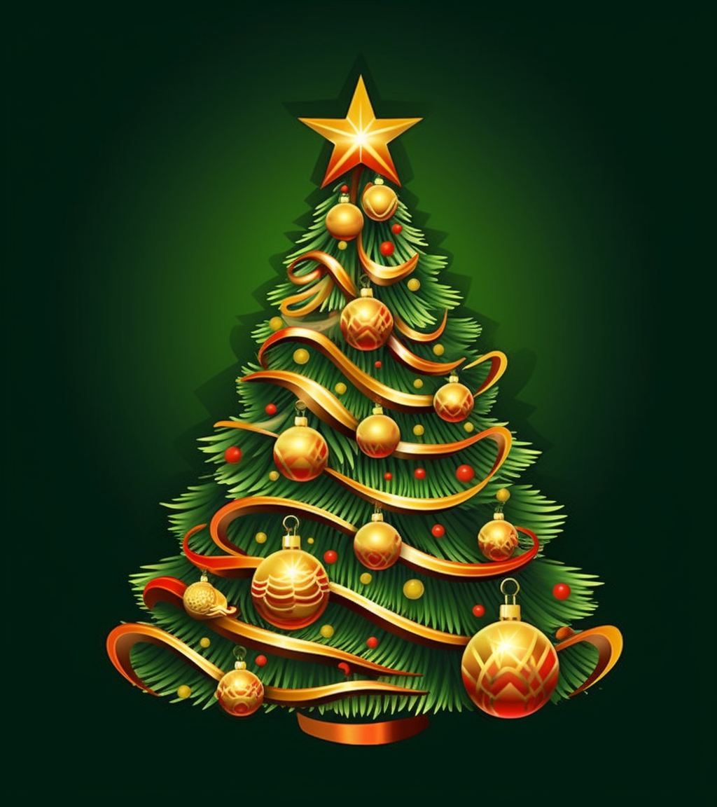 christmas tree art clip
