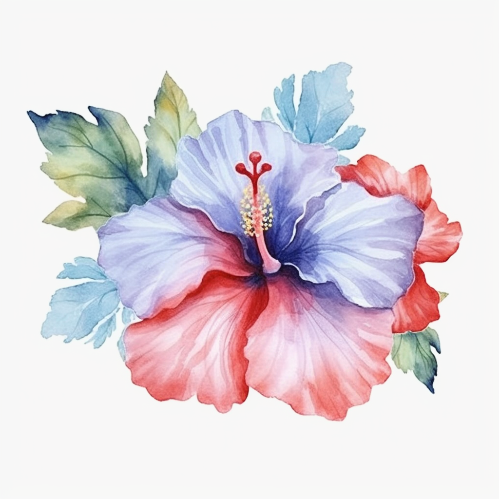 blue hibiscus cliparts