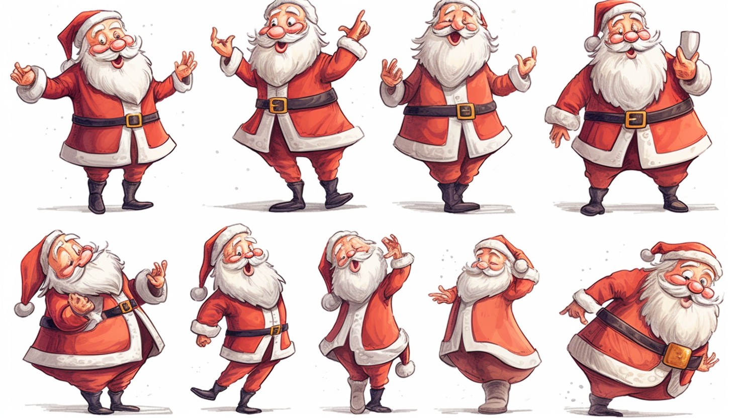 happy santa cliparts