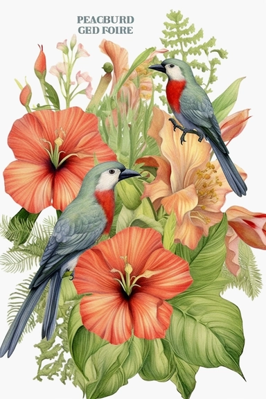 Watercolor flower, various color of hibiscus floral garden Bouquets PNG Clipart, wedding digital wildflower green leaves herbs Lisima, tropical birds