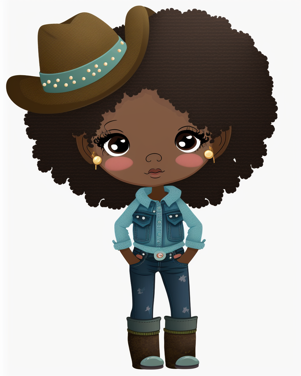 girl cowboy cliparts
