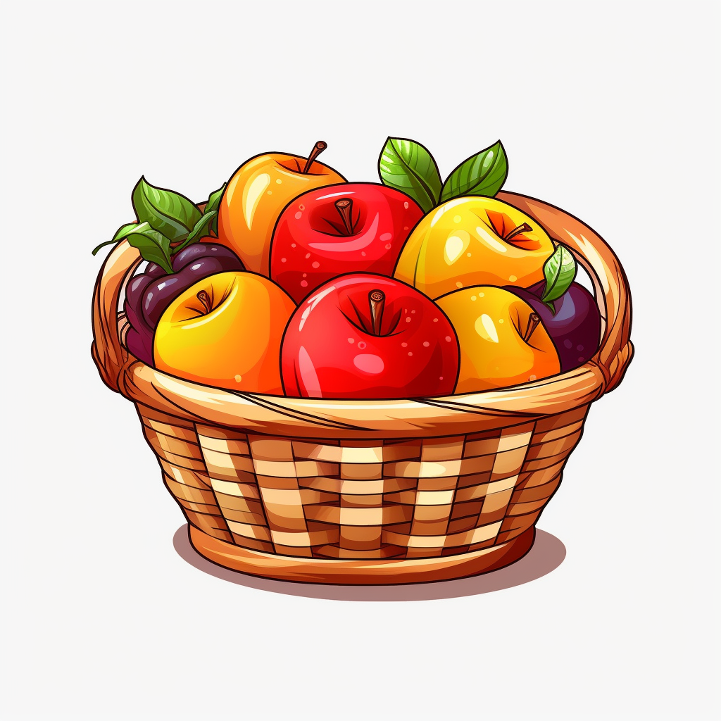 apple basket cliparts