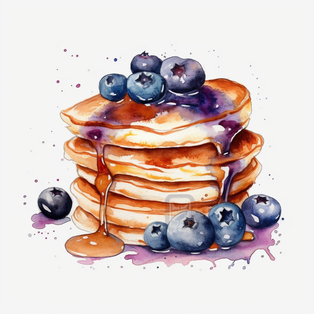 blueberry pancakes cliparts