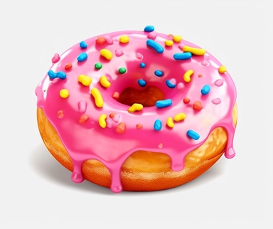 3 free cliparts of pink donut png, in the style of text and emoji installations, hyper-realistic oil, animated gifs, fairycore