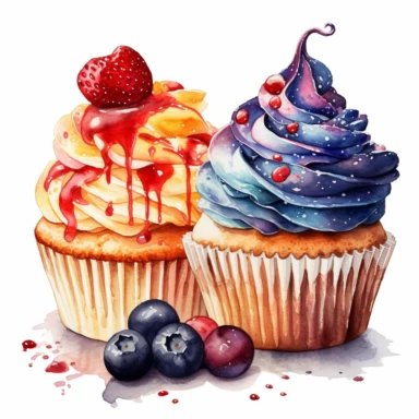 An intricately detailed watercolor clipart illustration displaying an ultra-realistic [specific design idea, like  cupcakes decorated a heart on a stick  ], isolated on a white background, in the style of ultra-detailed watercolor clipart illustrations, HDR watercolor clipart illustrations, 32K watercolor clipart illustrations, hyperrealistic watercolor clipart illustrations, ultra-intricate watercolor clipart illustrations, high-resolution watercolor clipart illustrations, high-definition water