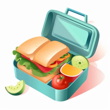 create lunchbox clipart on a white background