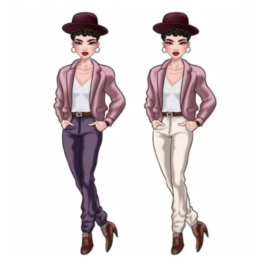 Fashion doll men wearing suit and hat, full body, realistic face, gentlemen style, clipart bundle, vector logo, vector art, white background, simple, cartoon, 2d