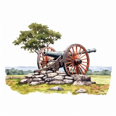 clipart Gettysburg National Military Park, Pennsylvania , America , interior design , photo realistic, white background
