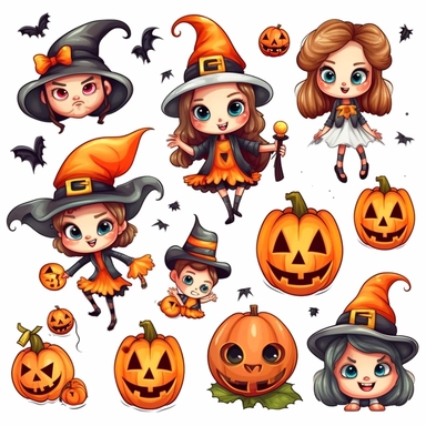 single halloween clipart vector png white background