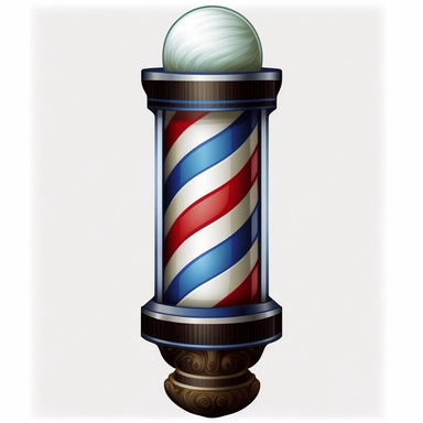 clipart cartoon of a barber pole