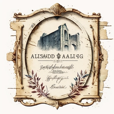 aged framework vintage watercolor clipart,