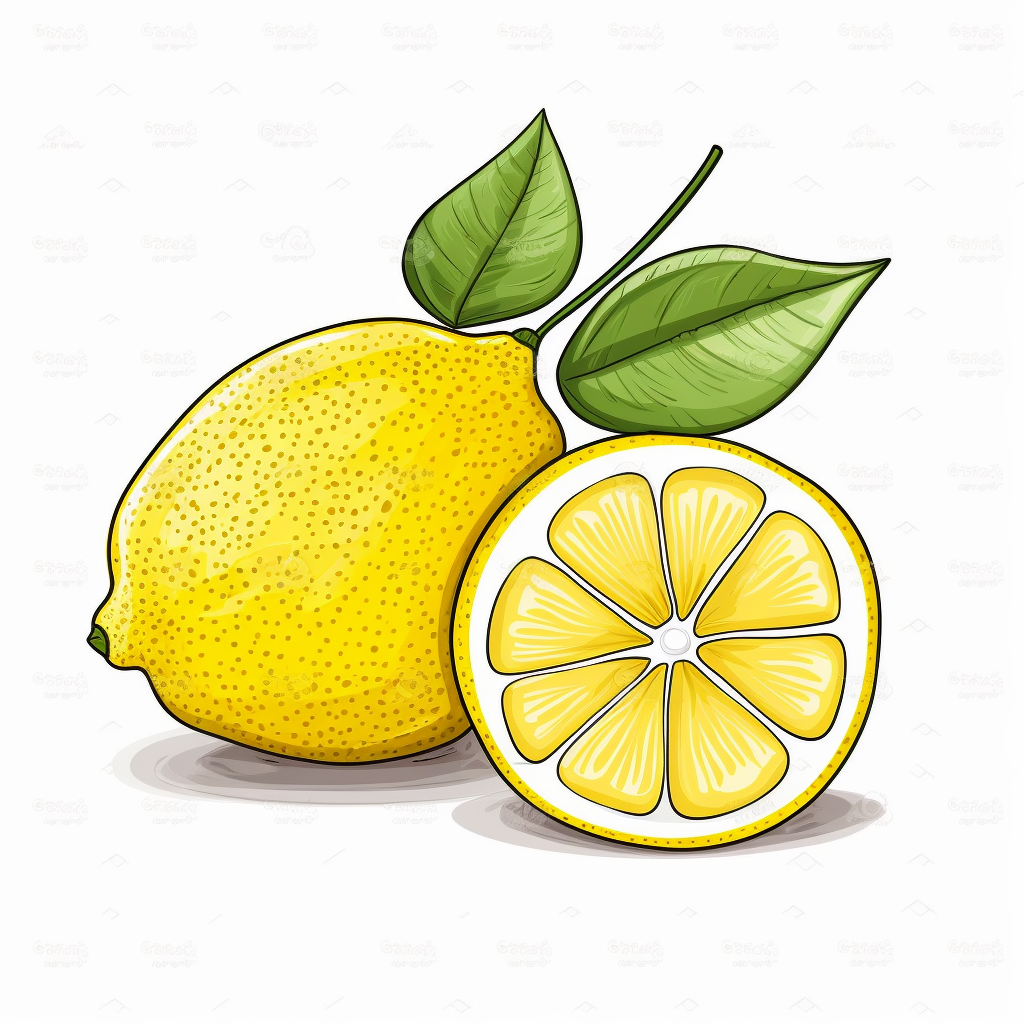 lemon outline cliparts