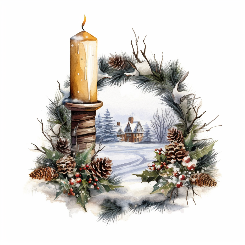 advent wreath clipart