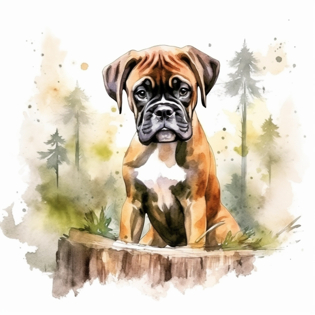 boxer puppy cliparts