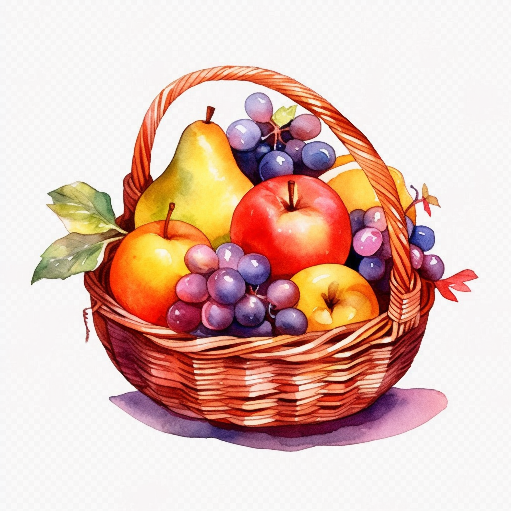 fruit basket clipart