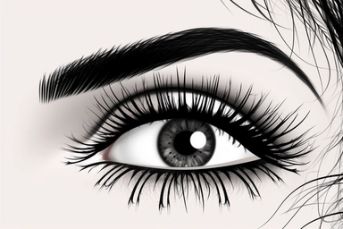 real eye lashes on a white background in silhouette style white background, fake eyelashes svg clipart, negative space + Sharp + realistic, photo realistic, cinematic, symmetrical, high detail,