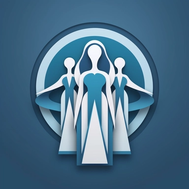 paper cut clipart logo for three general practitioners, connotations, paper illustration, simple flat style, bright, bluish tones, medical clean