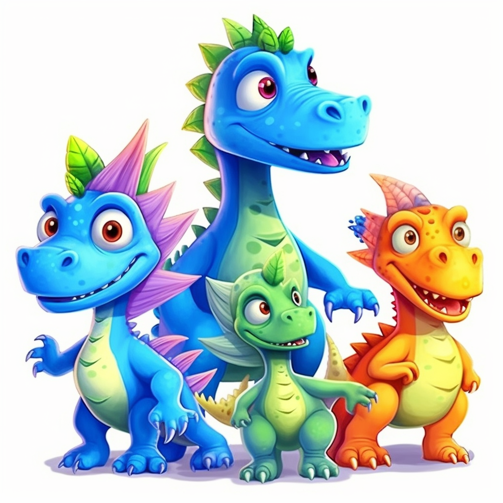 Simple dinosaur family for kids clipart - Clip Art Library