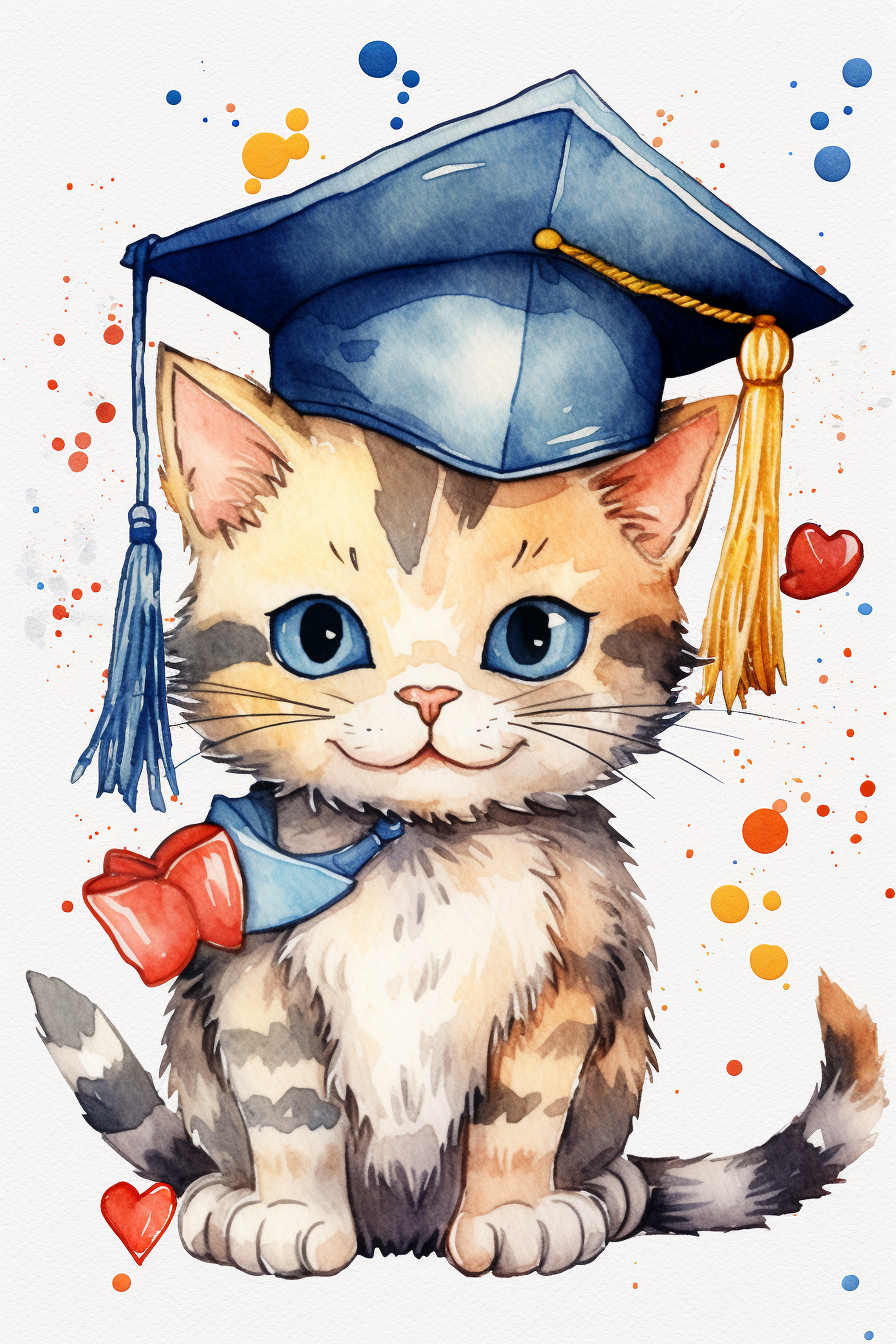 graduation cap and diploma clipart