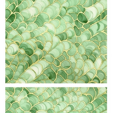light green clipart, Watercolor paper, pale colors, gold striated, mermaid , romantic , pre-raphaelite, abstract