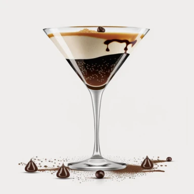 clipart espresso martini, cocktail, no text, White background in PNG file