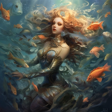 the most beautiful ethereal mermaid colorful, fish, ocean life, hyper detailed, high defenition, highlights, clip art