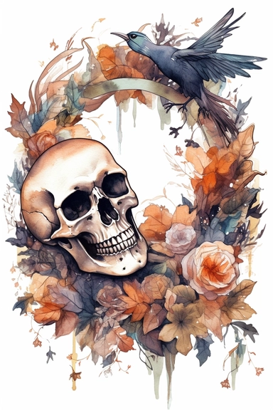 Halloween clipart, grave Delicate watercolor illustration, White background, Cozy, clear picture, 8k, hd, isolatee on a white background, Wreath, Frame Clip Art