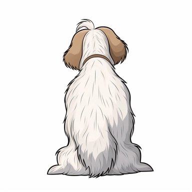 dog from the back no face clipart