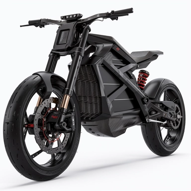 Tesla releases a line of electric bikes, designed with the same sleek, futuristic aesthetic as their cars, logo clipart, white background