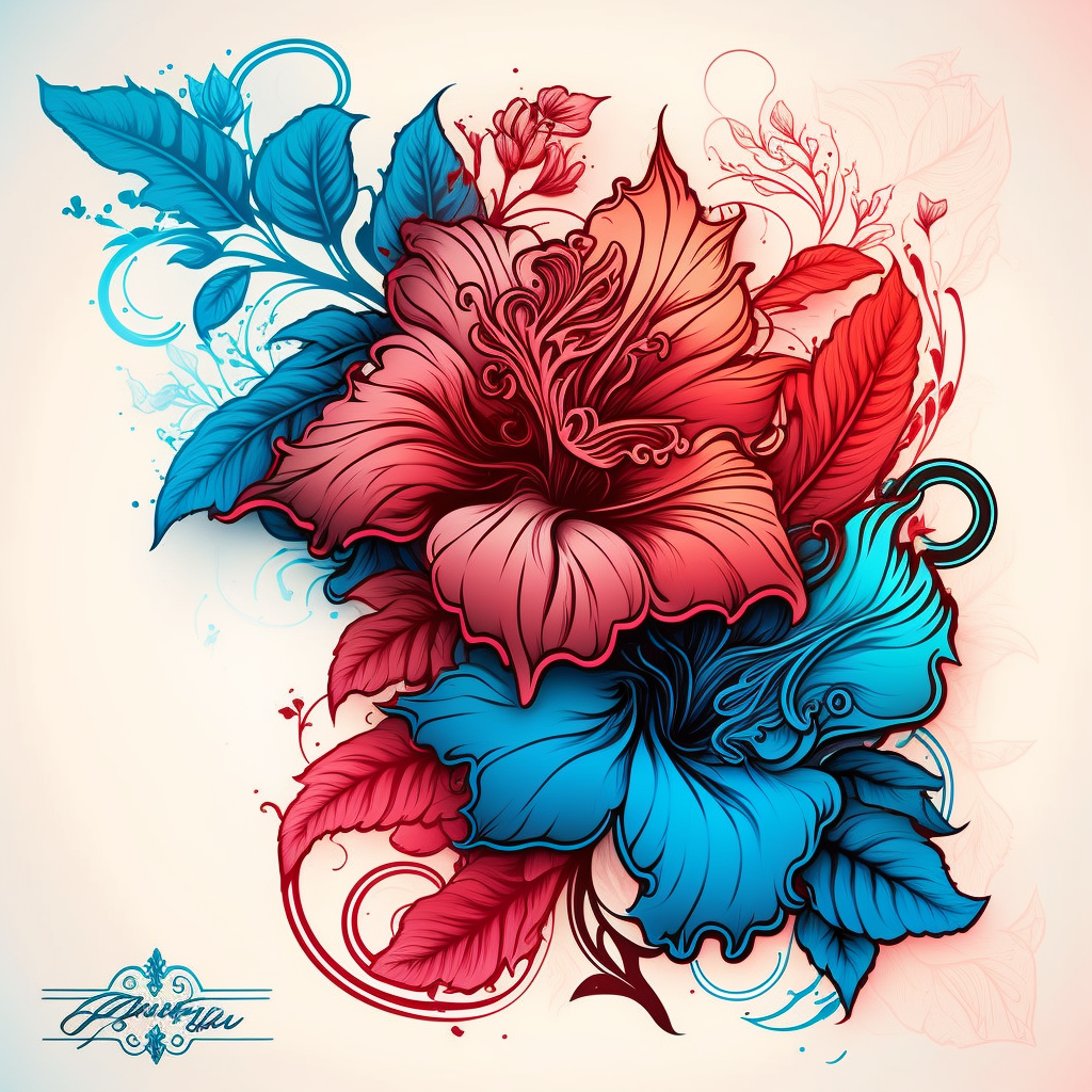 blue hibiscus cliparts