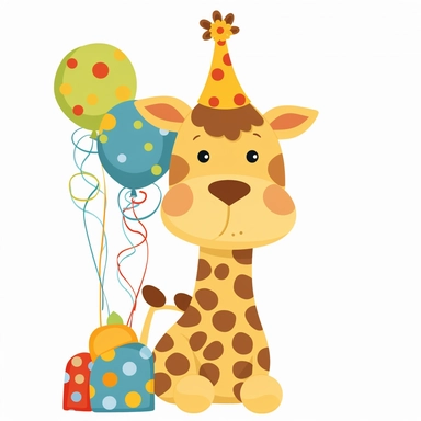 clipart giraffe birthday