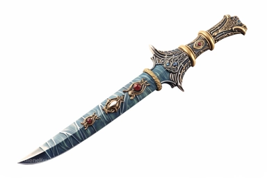 dagger , highly detailed, isolated on white, clipart,