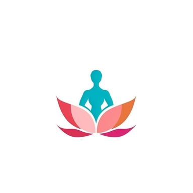 adorable simple yoga logo clipart, white background
