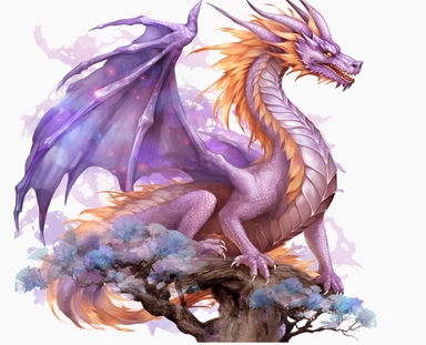 the dragon transparent background, purple dragons transparent background png clipart, in the style of jerry pinkney, oriental ism, michael whelan, light purple and orange, rtx on, xu bing, pseudo-realistic