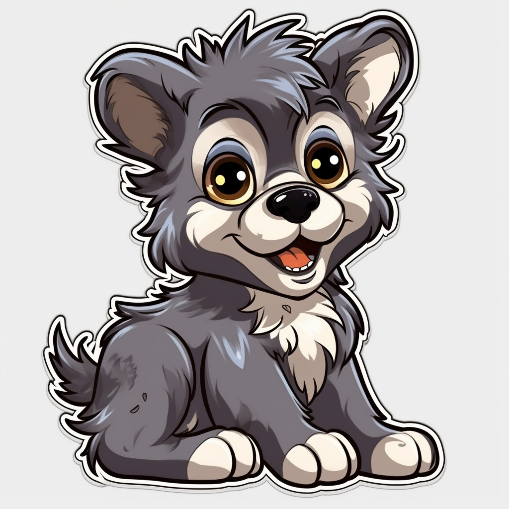 cartoon wolf clipart