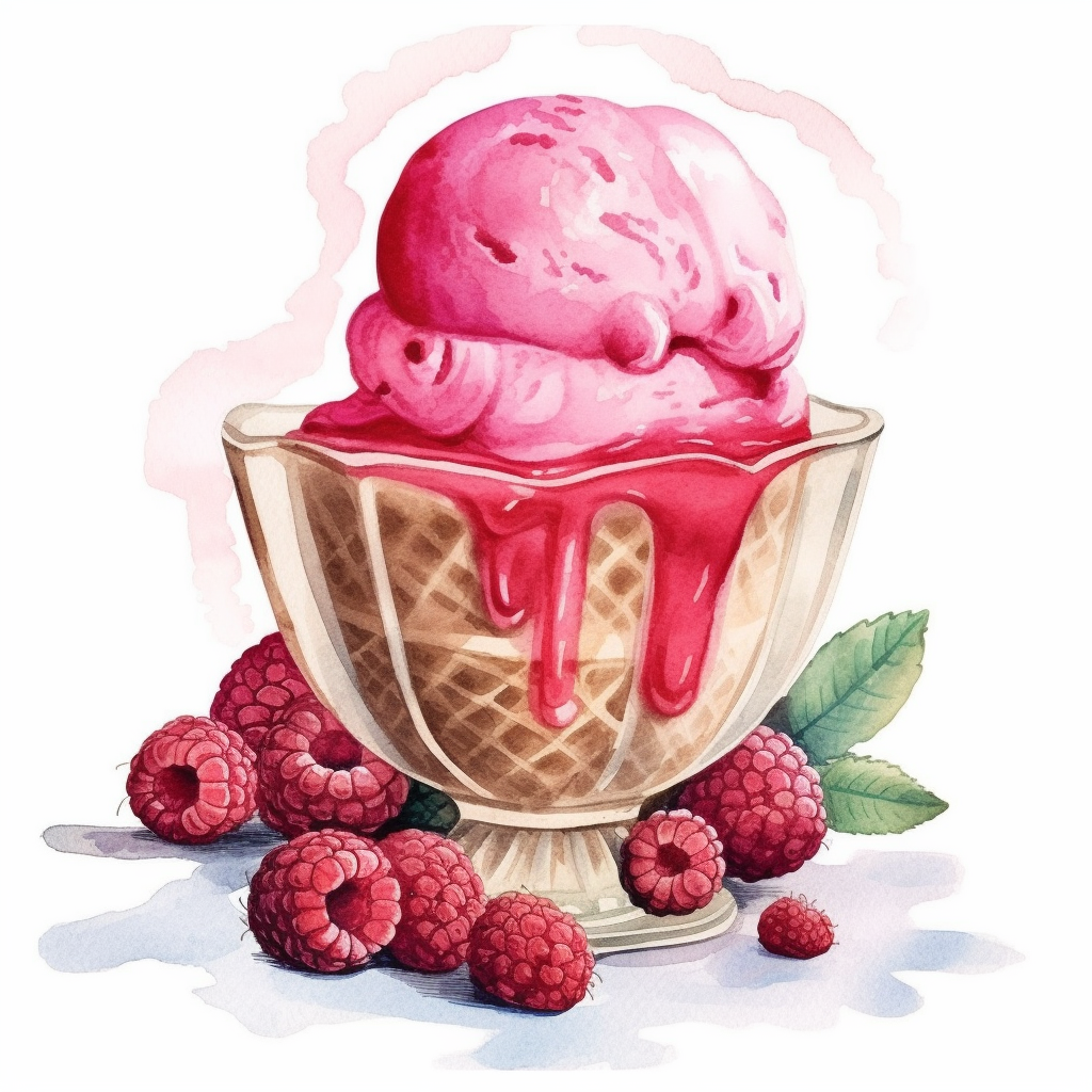 Indulge in the mouthwatering delight of a watercolor illustration ...