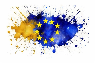 Watercolor, Bosnia and Herzegovina Country Flag, clipart, hd, on a white background, spaced out