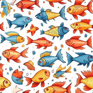 fishs clipart set, illustrations
