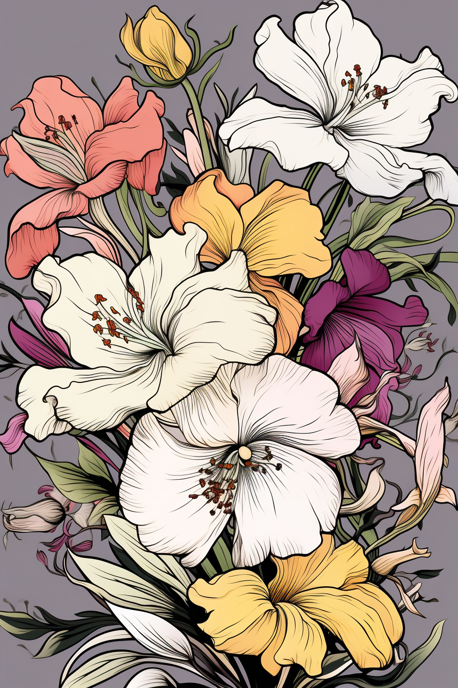 black flower clipart