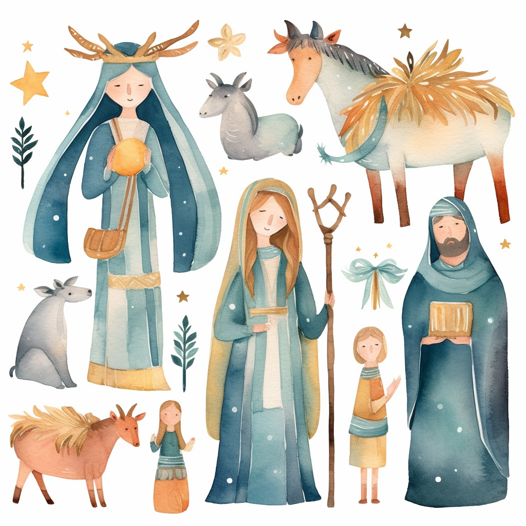 nativity scene clipart