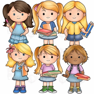 clip art children, elementary school, back to school