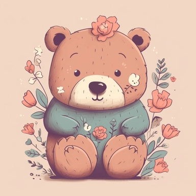Clipart Delightful cartoon cute [bear]