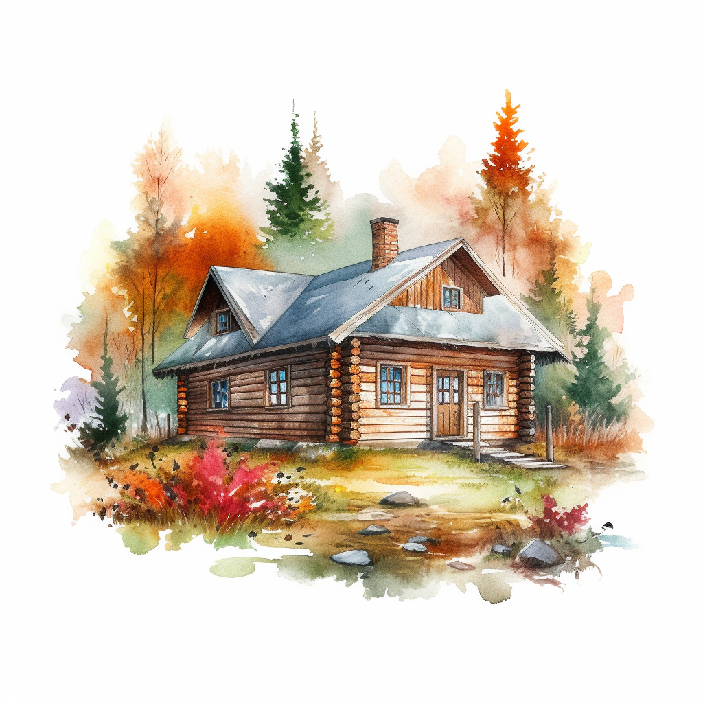 log cabin clipart