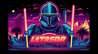 synthwave style artwork of Las Vegas at night with a moon phase chart over the city retro eighties arcade synthwave star wars icon logo of two crossed lightsabers for a lightsaber combat tournament, star wars lightsabers crossed as a cute icon, 80's synthwave style anime artwork vector clipart of lightsabers crossed, retro 80's video arcade game style icon of Star Wars themed art, lightsabers crossed vibrant electric blue and flourescent magenta